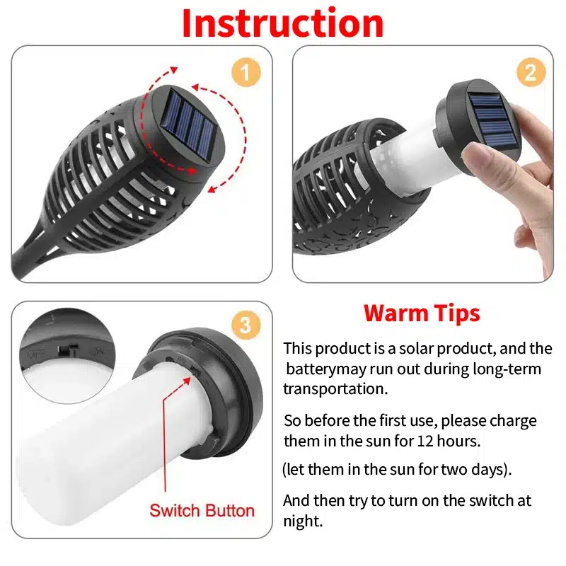 چراغ خورشیدی باغچه طرح شعله 6 چراغ خورشیدی باغچه طرح شعله