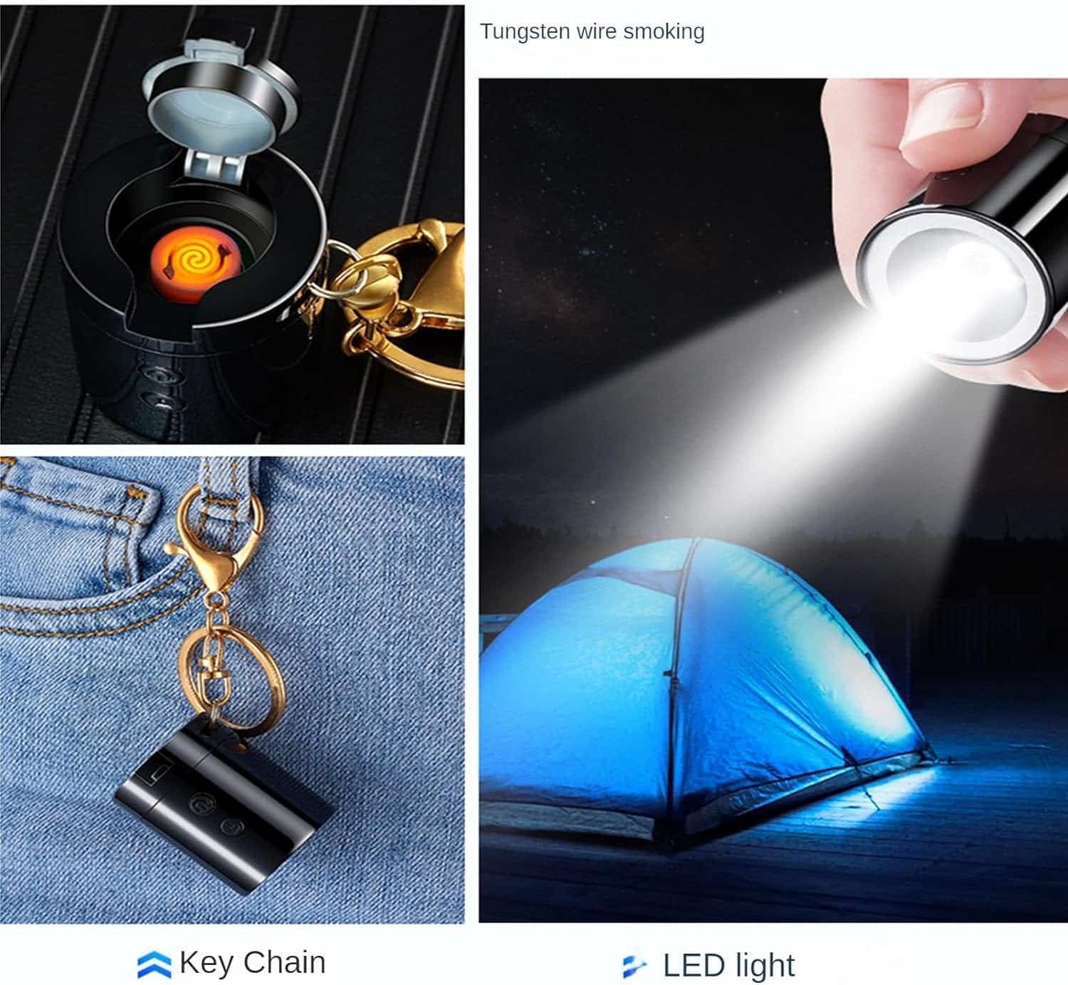 فندک چراغ قوه دار الکتریکی (شارژی) مدل CN1 6 فندک چراغ قوه دار الکتریکی (شارژی) مدل CN1