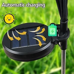 چراغ خورشیدی باغچه مدل گل شب تاب 8 چراغ خورشیدی باغچه مدل گل شب تاب