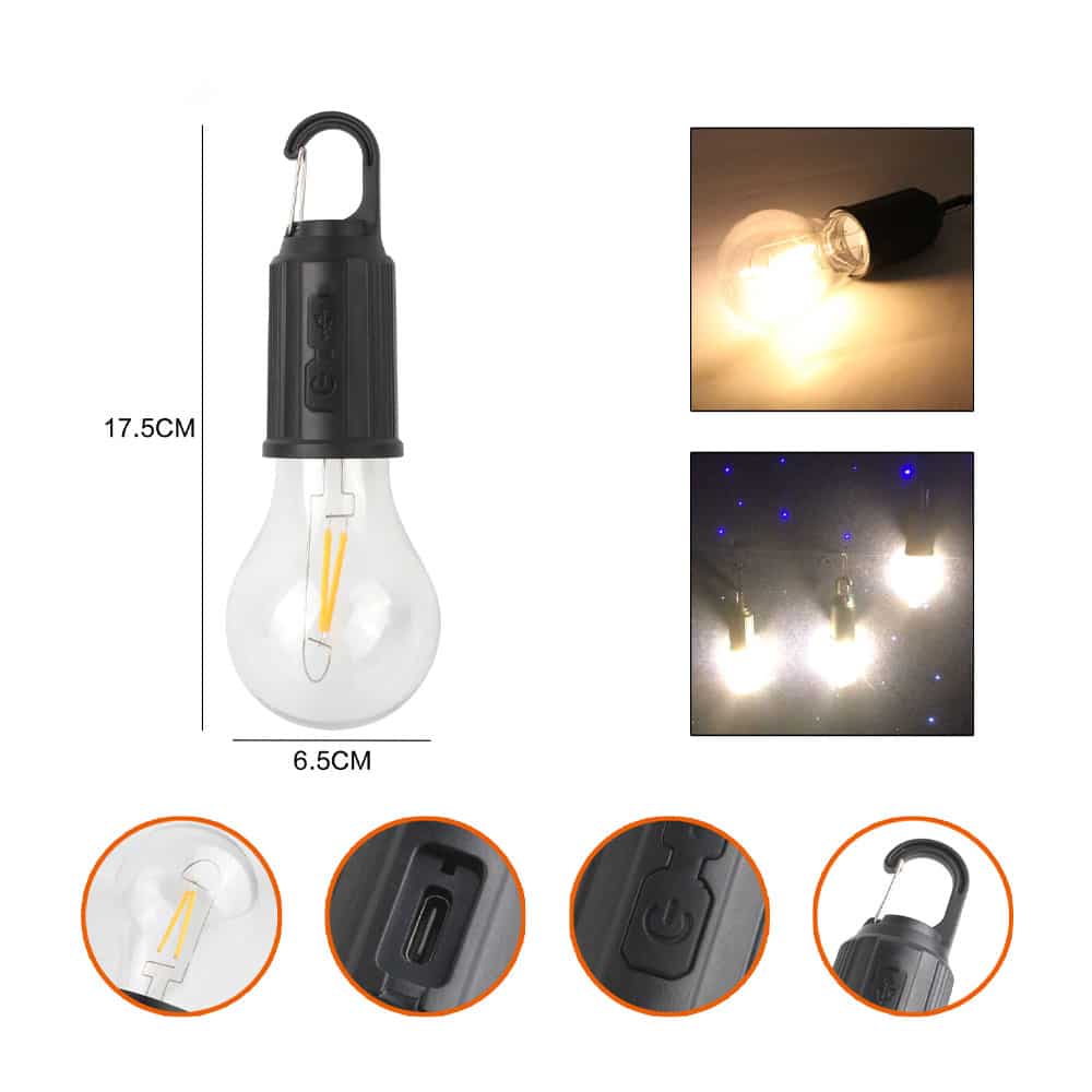 لامپ شارژی کمپینگ فیلامنتی لامپ شارژی کمپینگ فیلامنتی