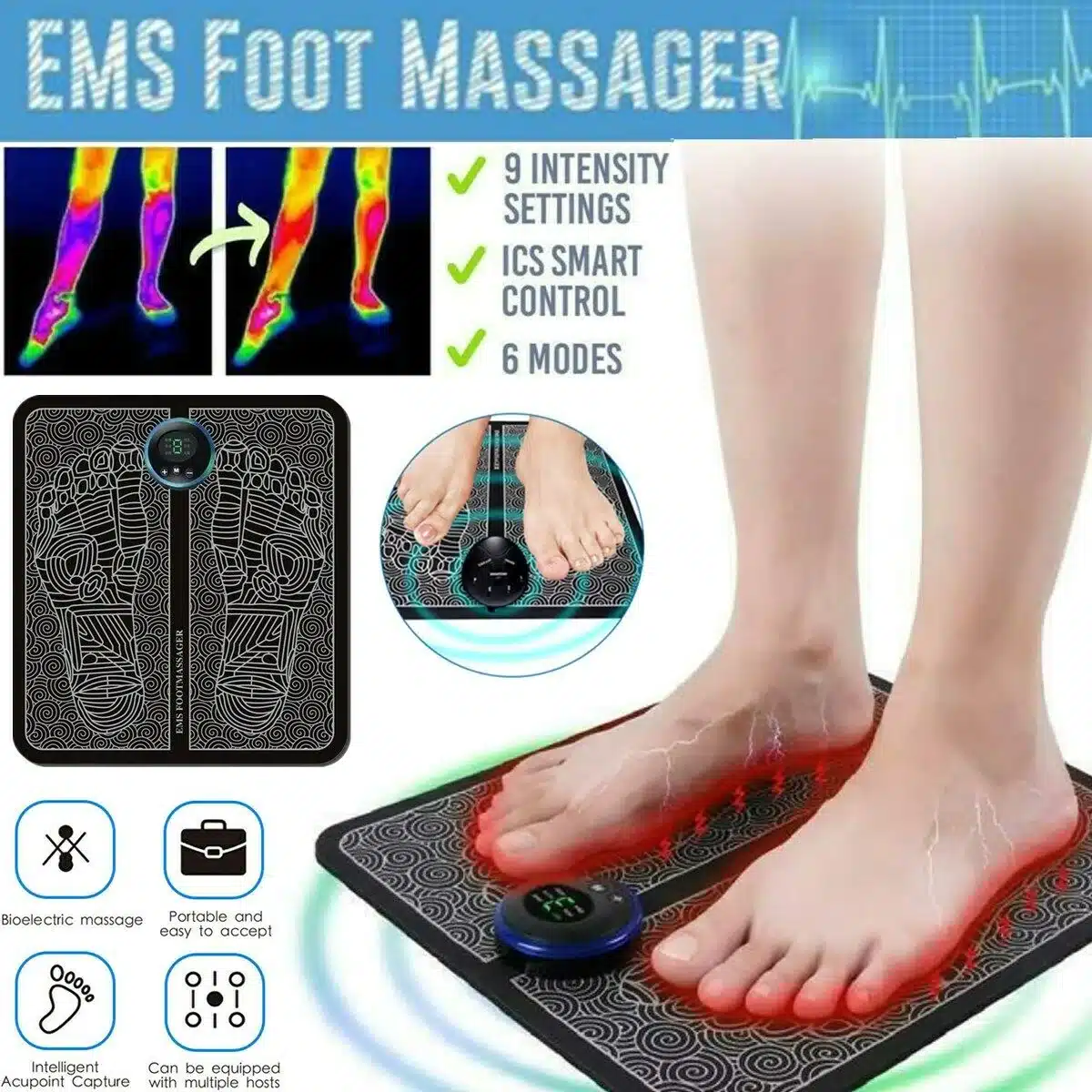ماساژور هوشمند پا EMS Foot Massager 11 ماساژور هوشمند پا EMS Foot Massager
