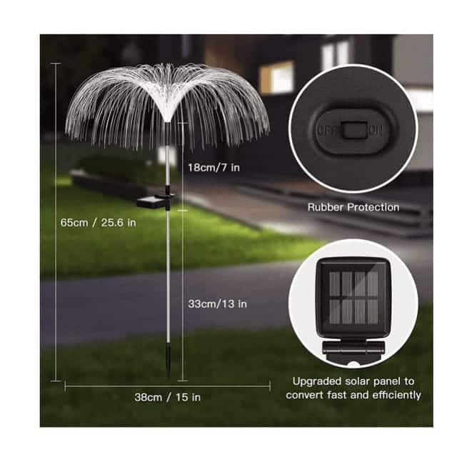 چراغ آبشاری باغچه خورشیدی 6 چراغ آبشاری باغچه خورشیدی