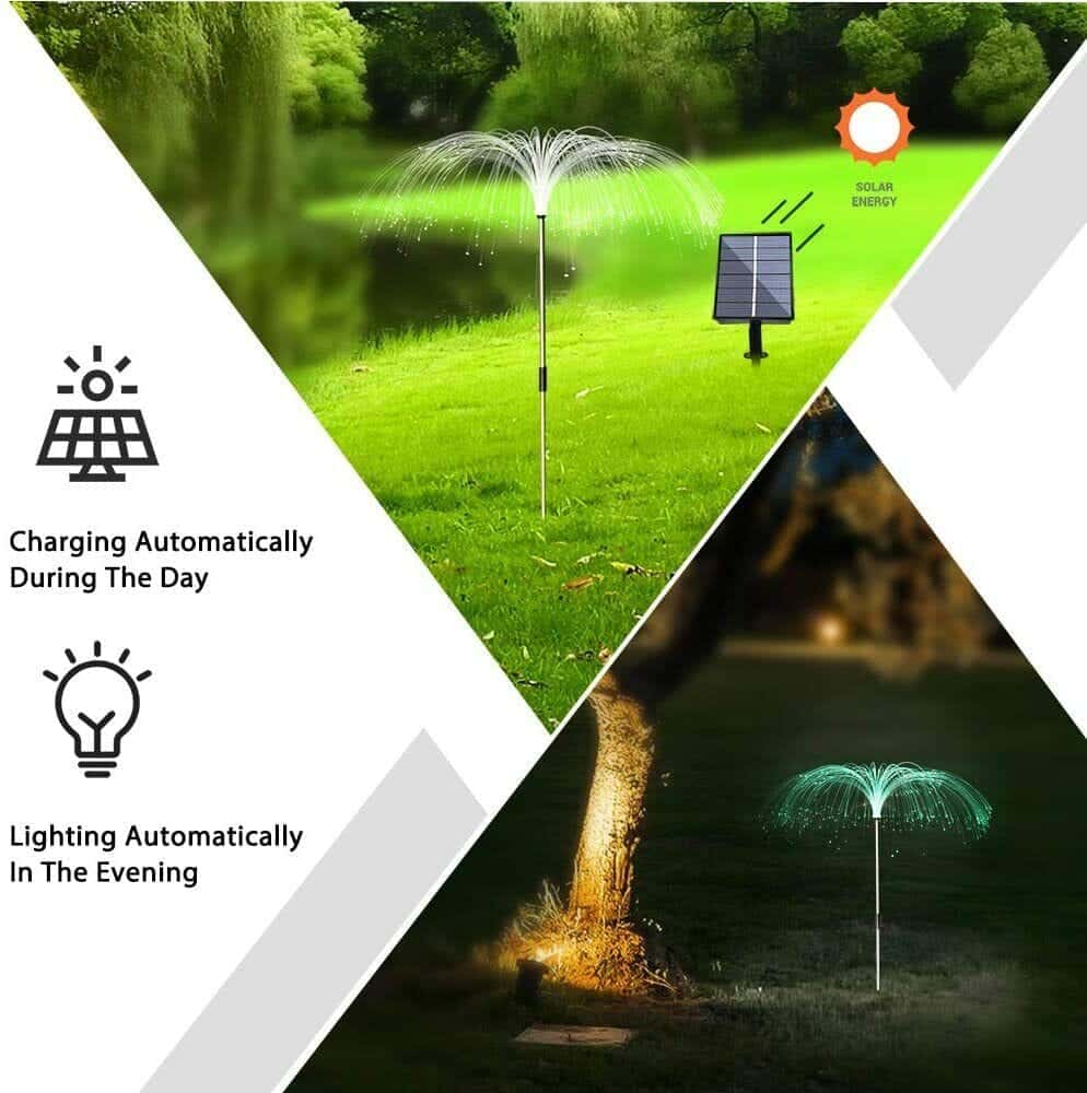 چراغ آبشاری باغچه خورشیدی 12 چراغ آبشاری باغچه خورشیدی