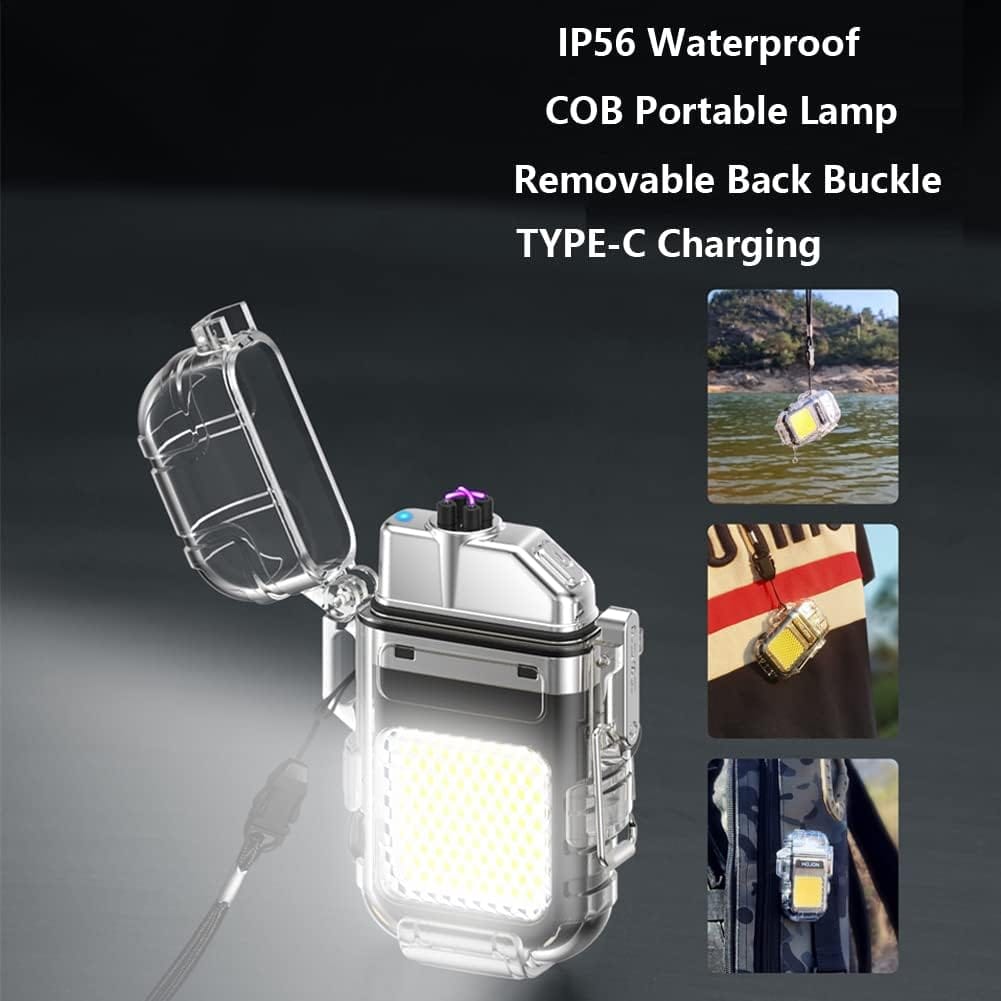 فندک الکتریکی (شارژی) چراغ قوه دار 10 فندک الکتریکی (شارژی) چراغ قوه دار