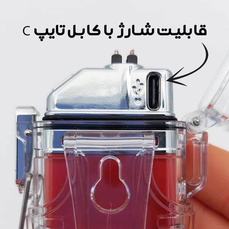 فندک الکتریکی (شارژی) چراغ قوه دار 15 فندک الکتریکی (شارژی) چراغ قوه دار