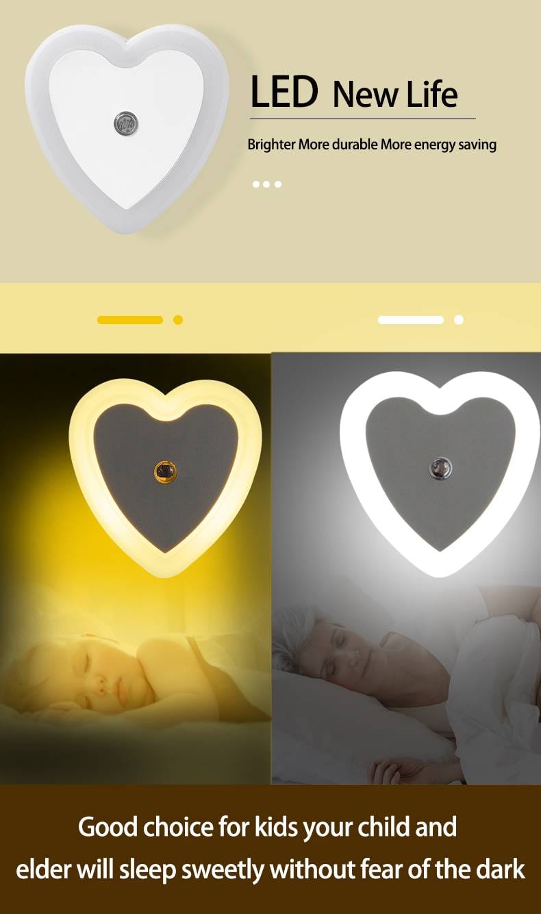 چراغ خواب سنسور دار Heart 3 چراغ خواب سنسور دار Heart