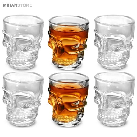 ست 6 عددی شات طرح اسکلت 6 ست 6 عددی شات طرح اسکلت