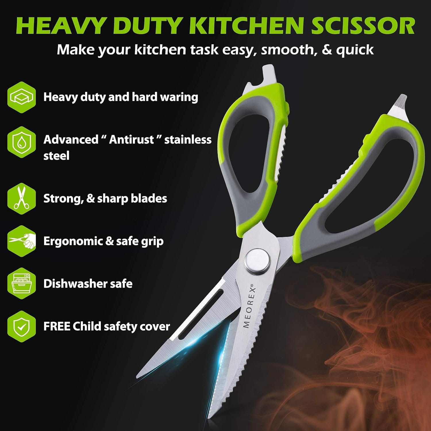 قیچی آشپزخانه 8 کاره 3 قیچی آشپزخانه 8 کاره