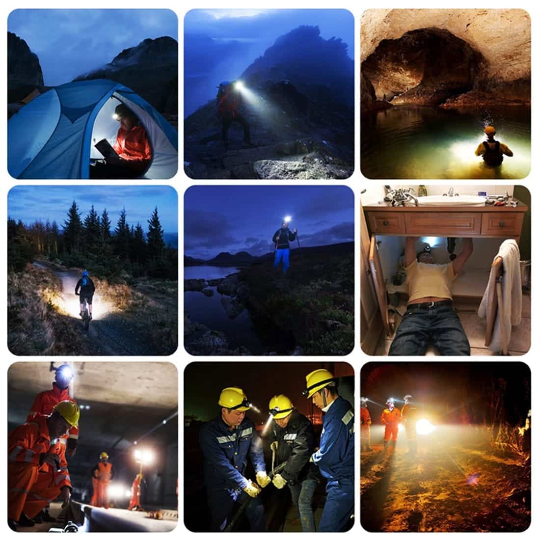 چراغ پیشانی 3 حالته Everest 10 چراغ پیشانی 3 حالته Everest