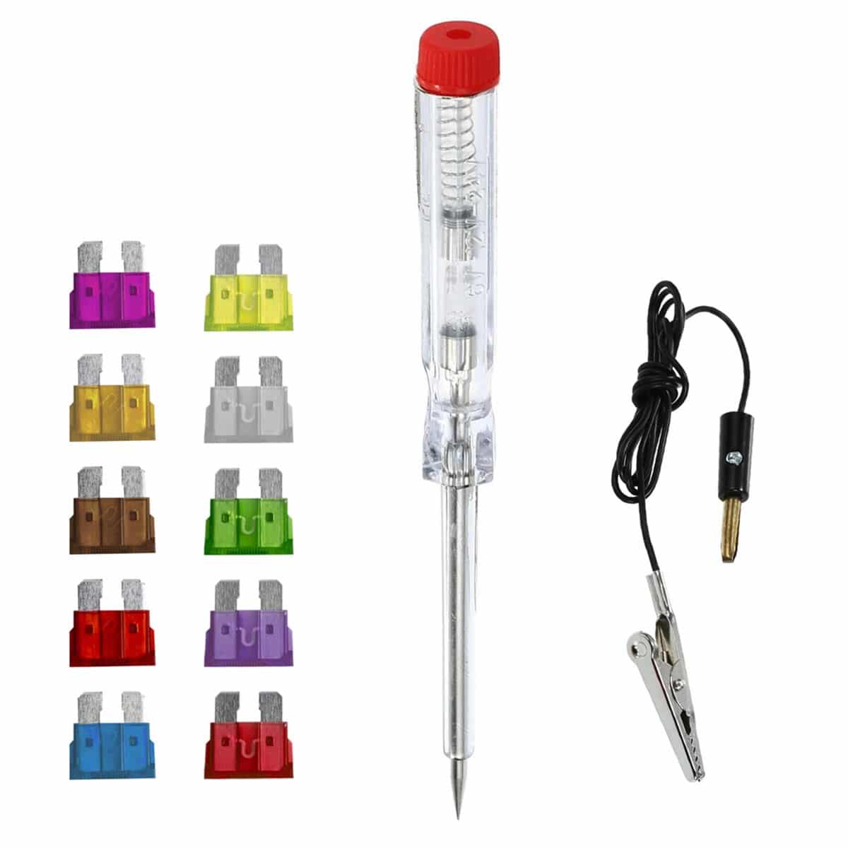 کیت تستر فیوز خودرو به همراه 10 فیوز یدک 2 کیت تستر فیوز خودرو به همراه 10 فیوز یدک