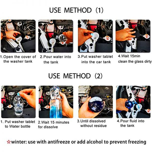 قرص شیشه شور خودرو 10عددی 4 قرص شیشه شور خودرو 10عددی