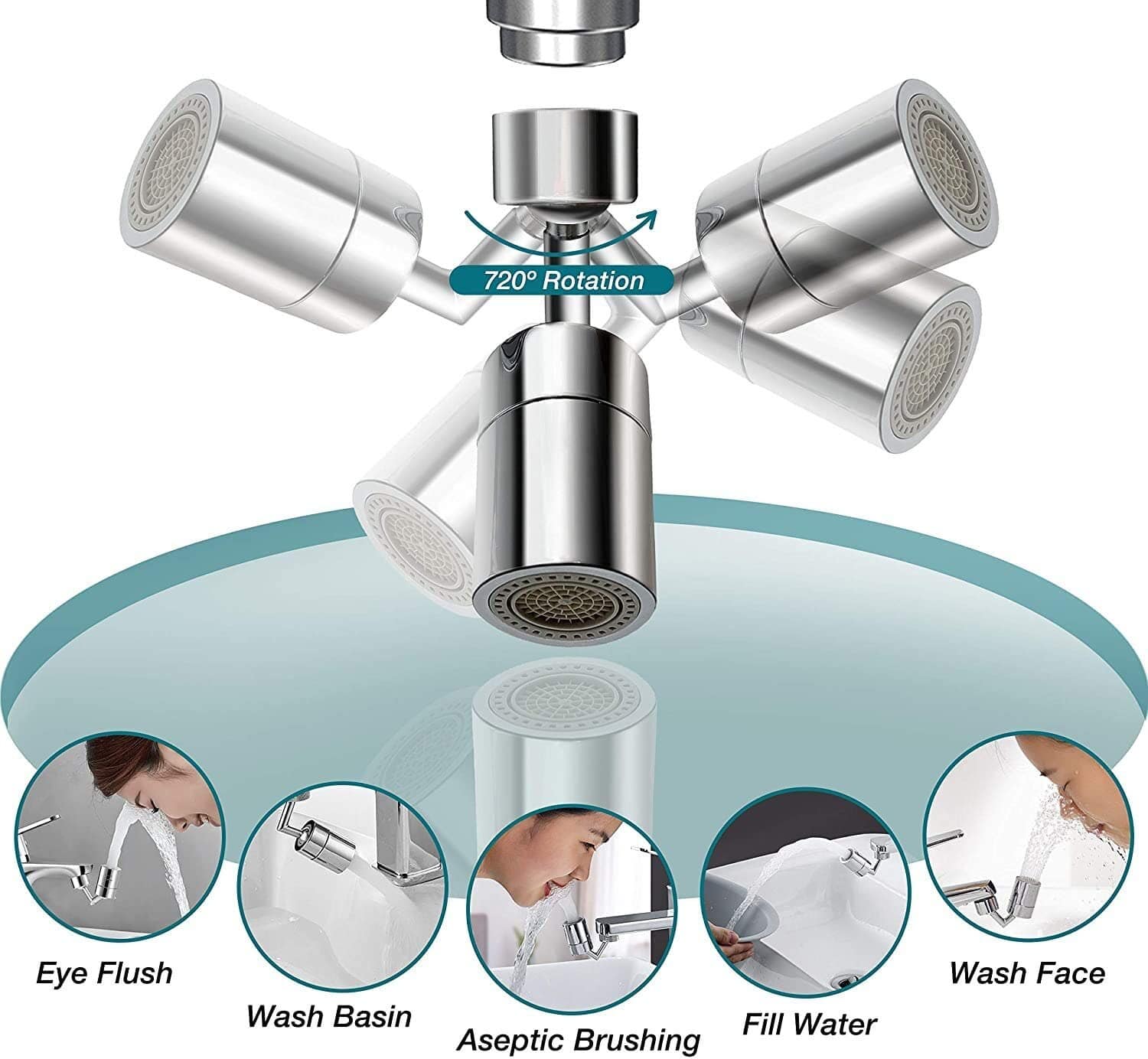 سر شیر چرخشی 360 درجه universal splash filter faucet 720 rotat main 5
