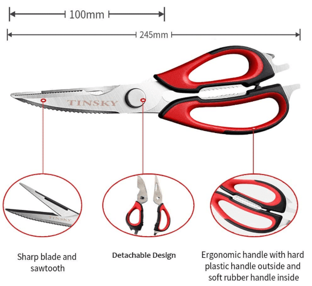 قیچی آشپزخانه 8 کاره 19 قیچی آشپزخانه 8 کاره