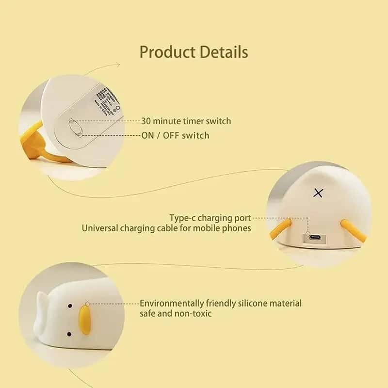 چراغ خواب فانتزی سیلیکونی غاز RGB مدل ZH-120 10 چراغ خواب فانتزی سیلیکونی غاز RGB مدل ZH-120