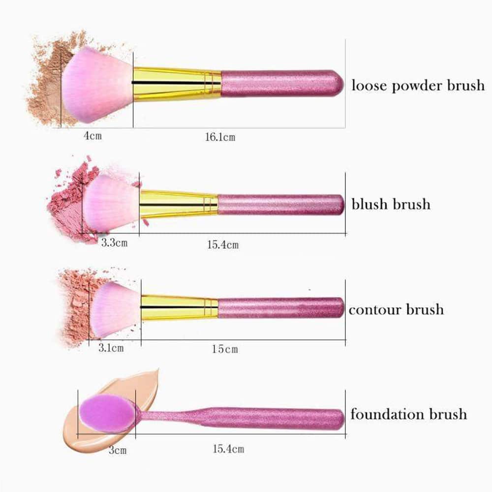 ست برس آرایشی مدل 04 مجموعه 9 عددی 2 ست برس آرایشی مدل 04 مجموعه 9 عددی