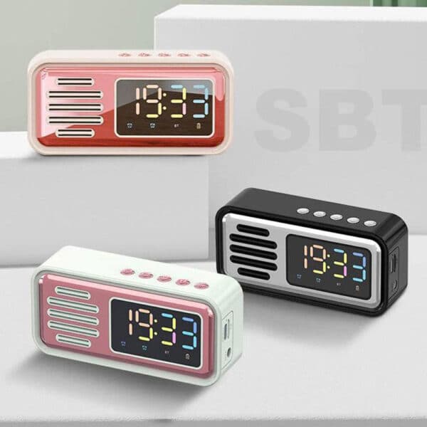 اسپیکر بلوتوثی ساعت دار مدل S22 9 اسپیکر بلوتوثی ساعت دار مدل S22