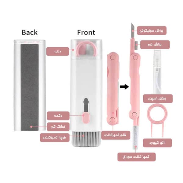 کیت تمیز کننده 7 کاره گوشی و کامپیوتر 2 کیت تمیز کننده 7 کاره گوشی و کامپیوتر