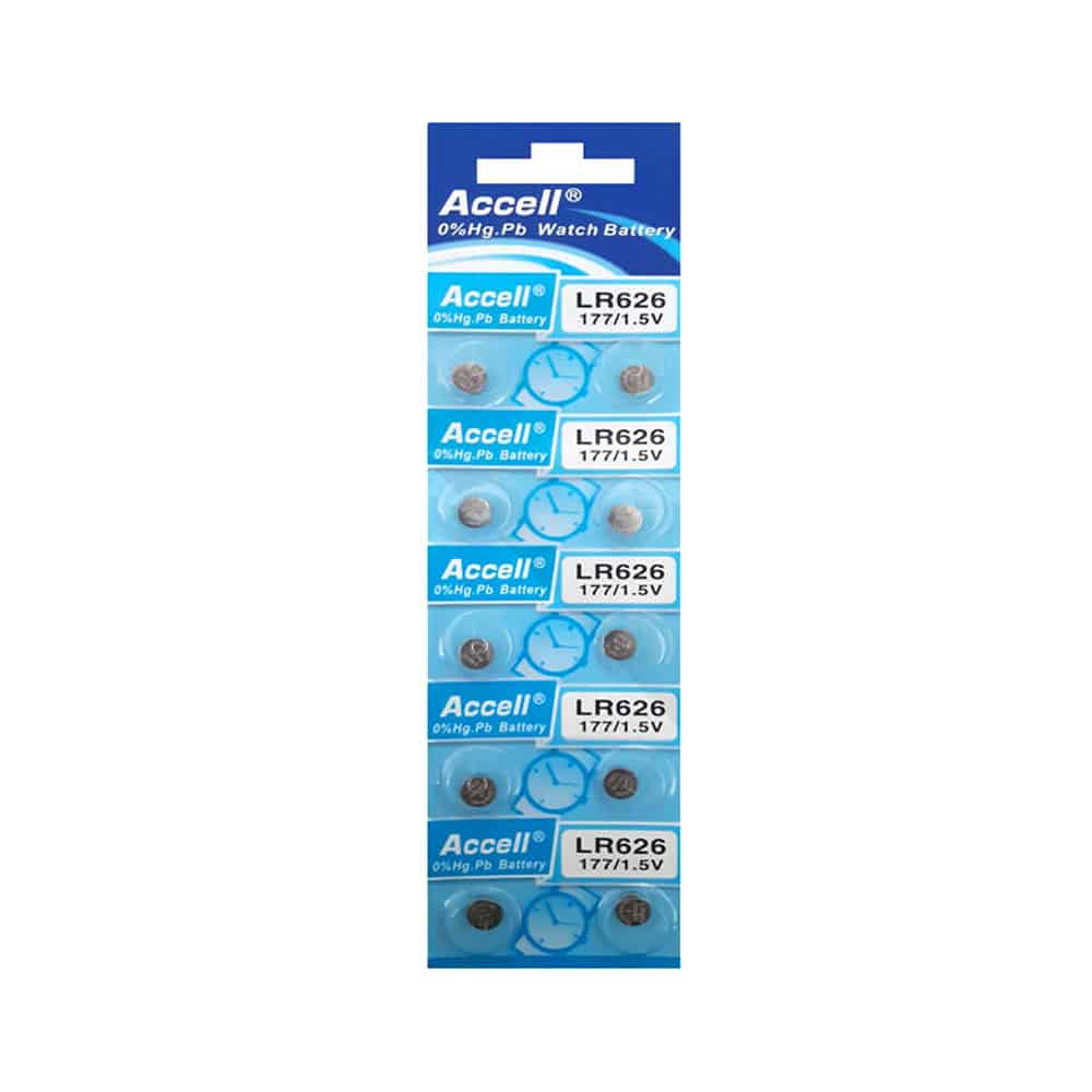 باتری ساعت اکسل مدل LR626 بسته 10 عددی 6 باتری ساعت اکسل مدل LR626 بسته 10 عددی