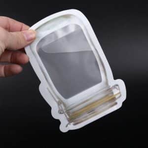 کیسه زیپ لاک دار طرح بطری شیشه ای حبوبات