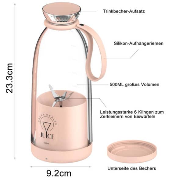 شیکر مدل FRESH JUICE گنجایش 0.5 لیتر 14 شیکر مدل FRESH JUICE گنجایش 0.5 لیتر