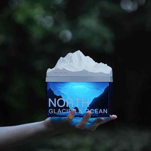 چراغ خواب اسپیکر دار دکوری طرح کوه یخ 12 چراغ خواب اسپیکر دار دکوری طرح کوه یخ