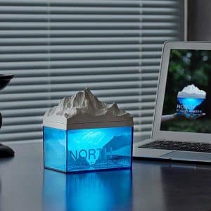 چراغ خواب اسپیکر دار دکوری طرح کوه یخ