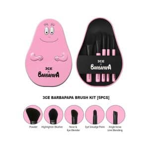 براش آرایشی طرح بارباپاپا مجموعه 5 عددی