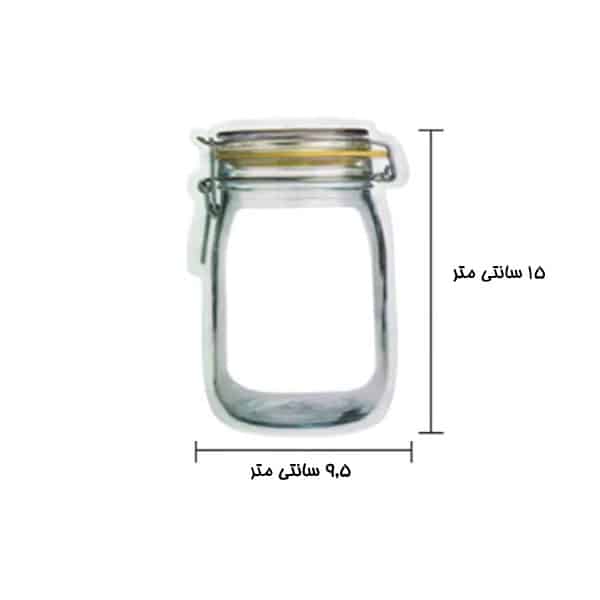کیسه زیپ لاک دار طرح بطری شیشه ای حبوبات 6 کیسه زیپ لاک دار طرح بطری شیشه ای حبوبات