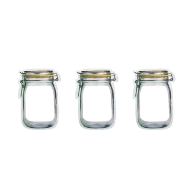 کیسه زیپ لاک دار طرح بطری شیشه ای حبوبات 5 کیسه زیپ لاک دار طرح بطری شیشه ای حبوبات