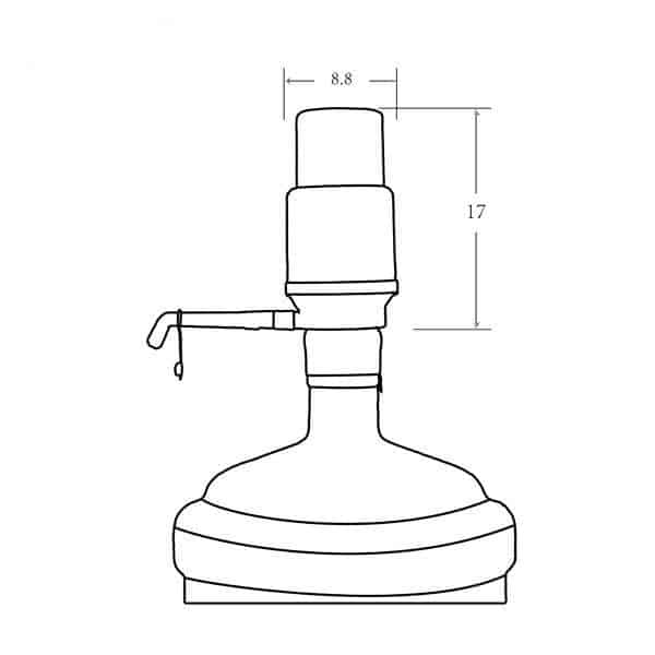 پمپ دستی گالن آب مدل فشاری 5 پمپ دستی گالن آب مدل فشاری