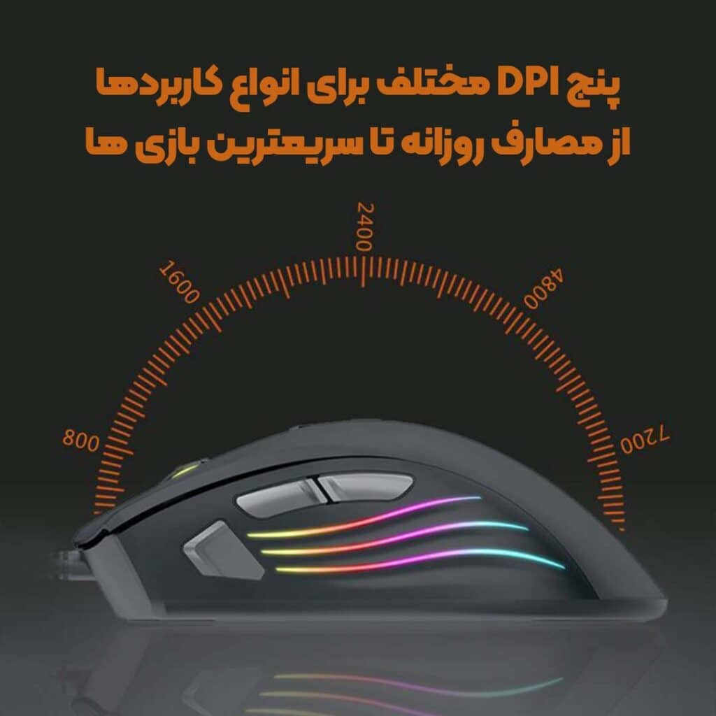 ماوس مخصوص بازی زویا مدل AT-962 9 ماوس مخصوص بازی زویا مدل AT-962