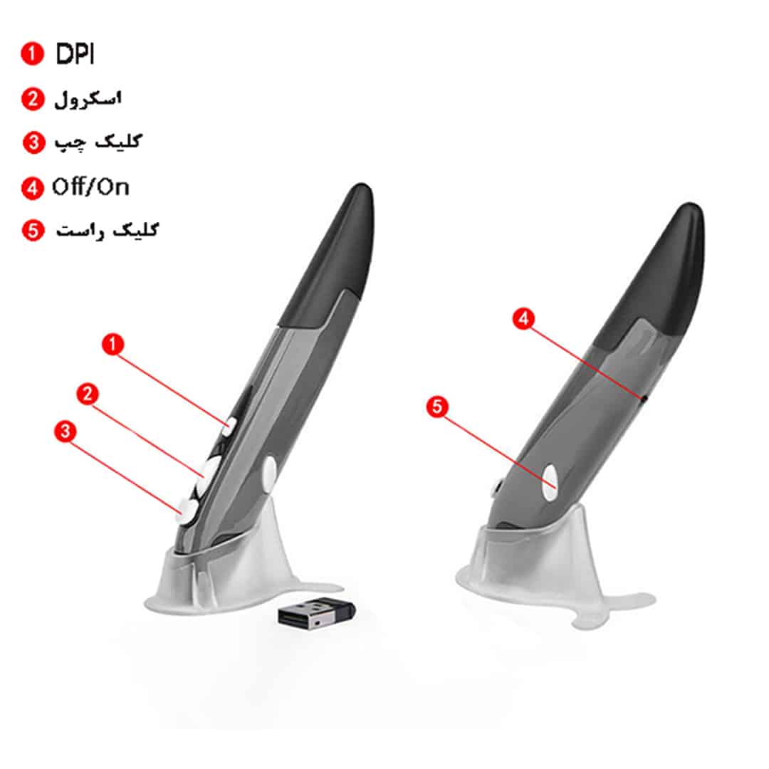 ماوس قلم بی سیم نوری مدل Lychee 6 ماوس قلم بی سیم نوری مدل Lychee