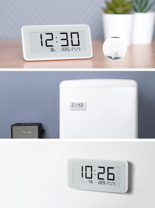 ساعت و دماسنج و رطوبت سنج بلوتوثی شیائومی 9 ساعت و دماسنج و رطوبت سنج بلوتوثی شیائومی