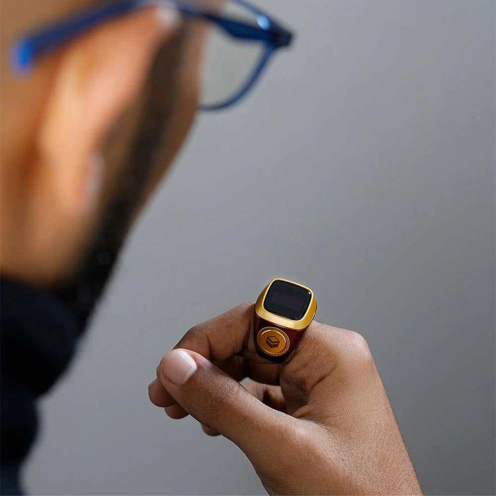 صلوات شمار هوشمند انگشتری قهوه ای صلوات شمار هوشمند انگشتری