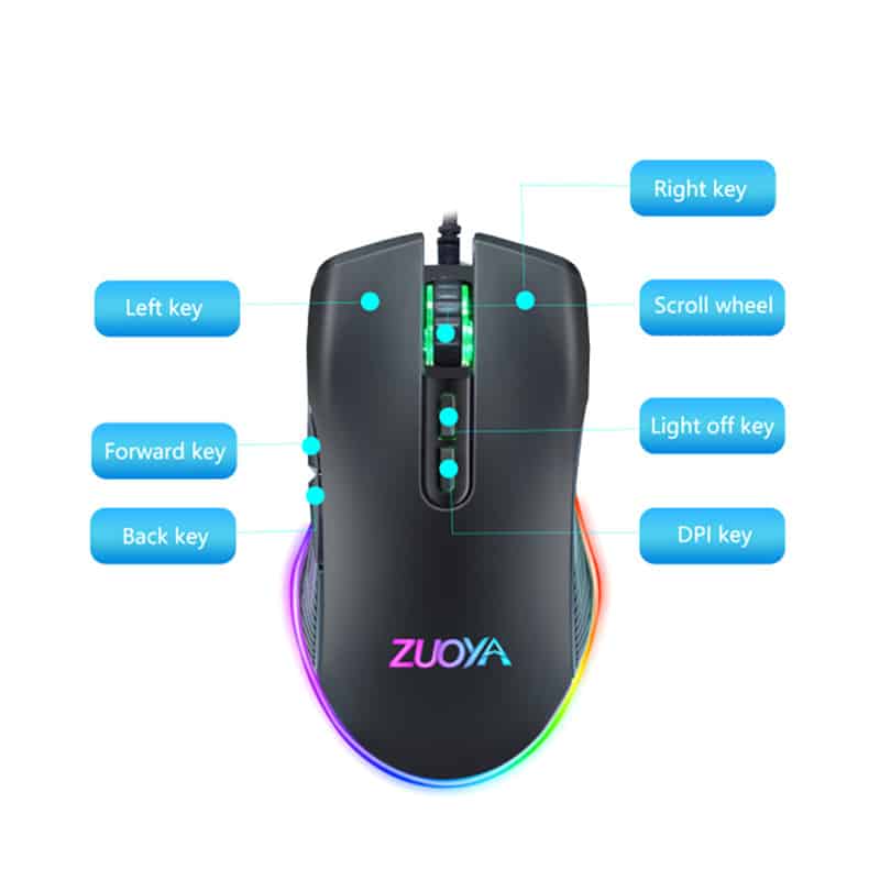 ماوس مخصوص بازی زویا مدل AT560 9 ماوس مخصوص بازی زویا مدل AT560