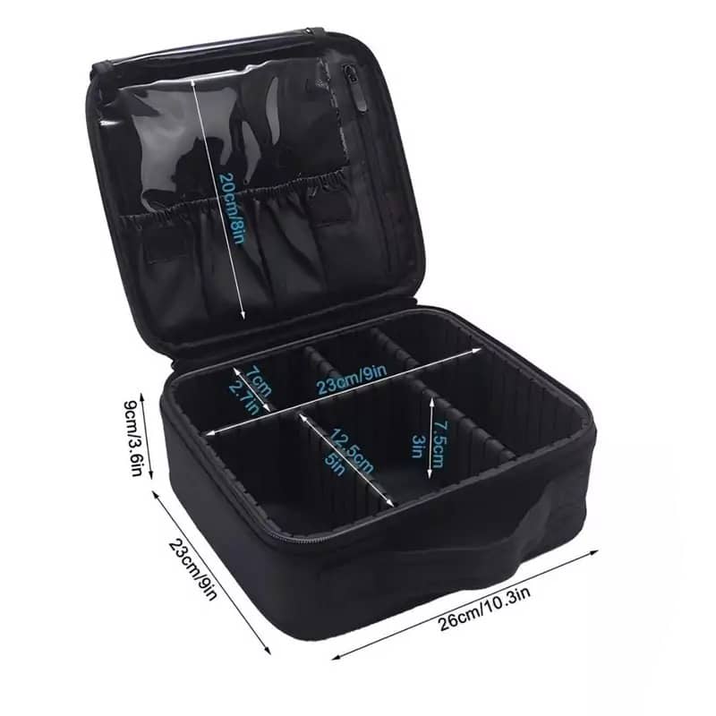 کیف لوازم آرایشی با آینه چراغدار لمسی 2 کیف لوازم آرایشی با آینه چراغدار لمسی