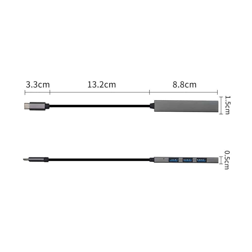 هاب 4 پورت USB-C مدل T809A 2 هاب 4 پورت USB-C مدل T809A