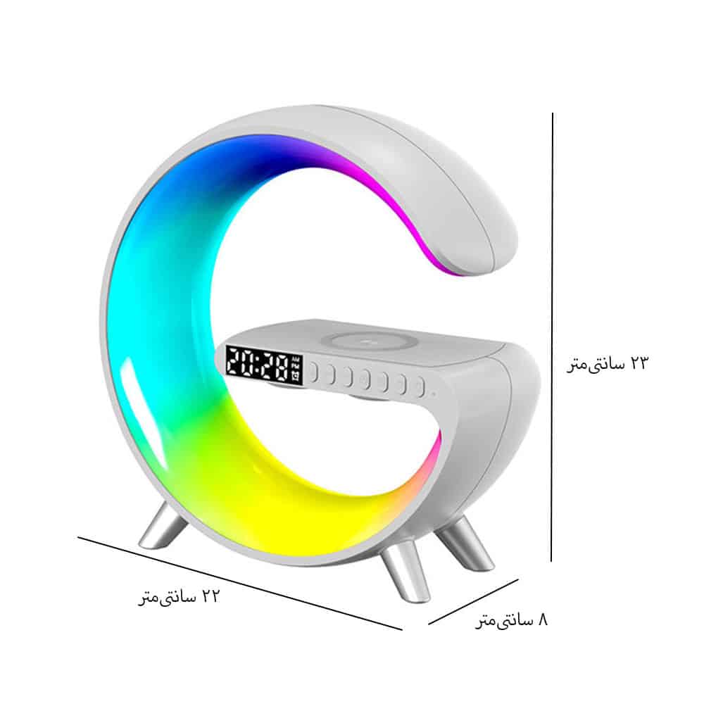 چراغ خواب مجهز به اسپیکر و شارژر وایرلس 12 چراغ خواب مجهز به اسپیکر و شارژر وایرلس