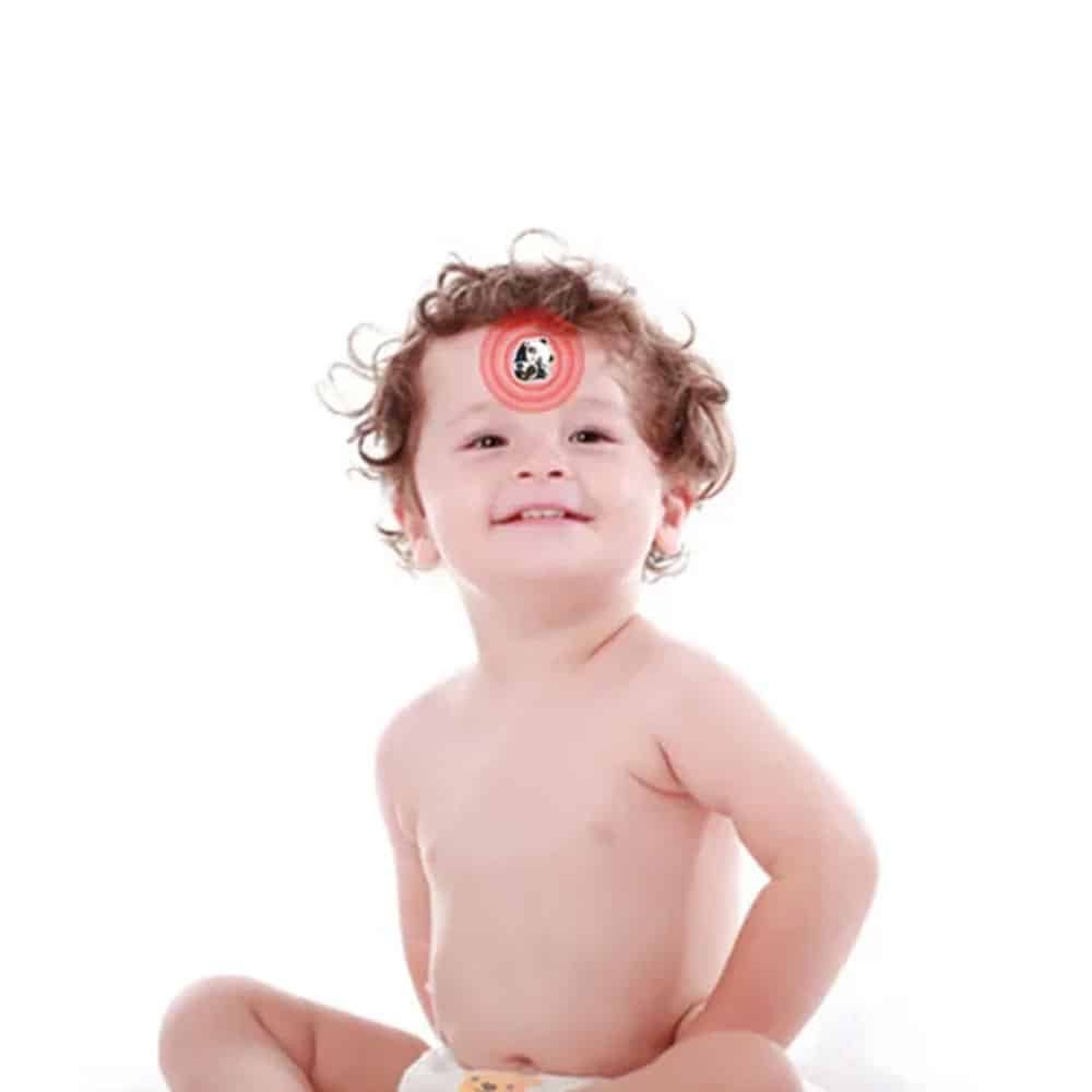 تب سنج نواری پیشانی کودک طرح عروسکی 4 تب سنج نواری پیشانی کودک طرح عروسکی