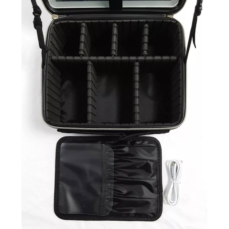 کیف لوازم آرایشی با آینه چراغدار لمسی 3 کیف لوازم آرایشی با آینه چراغدار لمسی