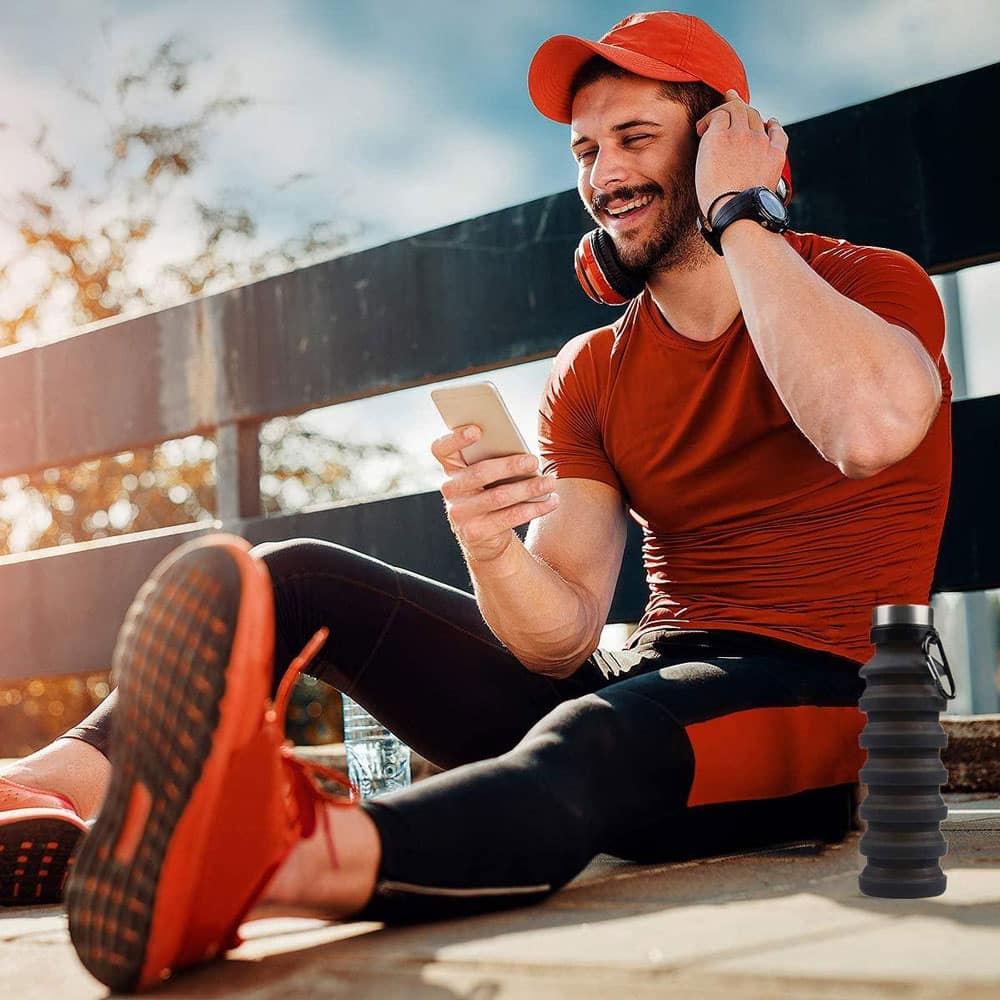 قمقمه سیلیکونی آکاردئونی ظرفیت 550 میلی لیتر 17 قمقمه سیلیکونی آکاردئونی ظرفیت 550 میلی لیتر