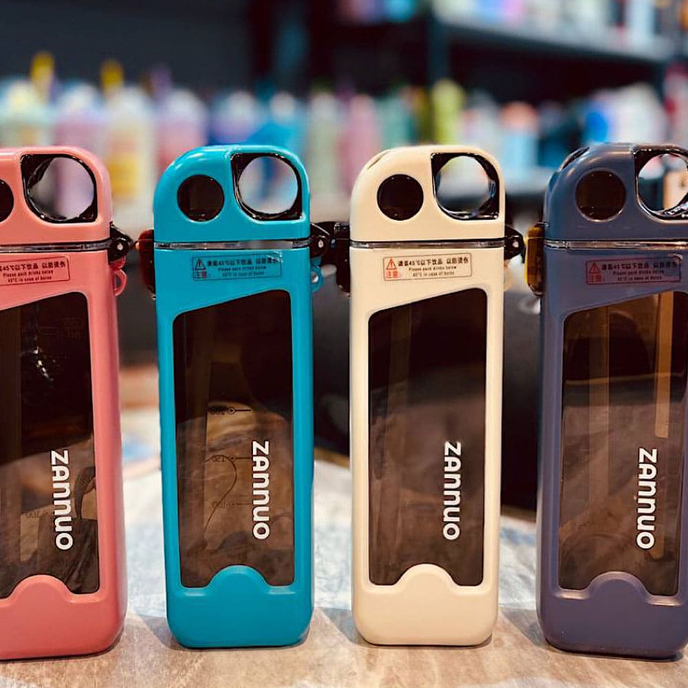 قمقمه ورزشی مدل ZANNUO گنجایش 0.35 لیتر 3 قمقمه ورزشی مدل ZANNUO گنجایش 0.35 لیتر