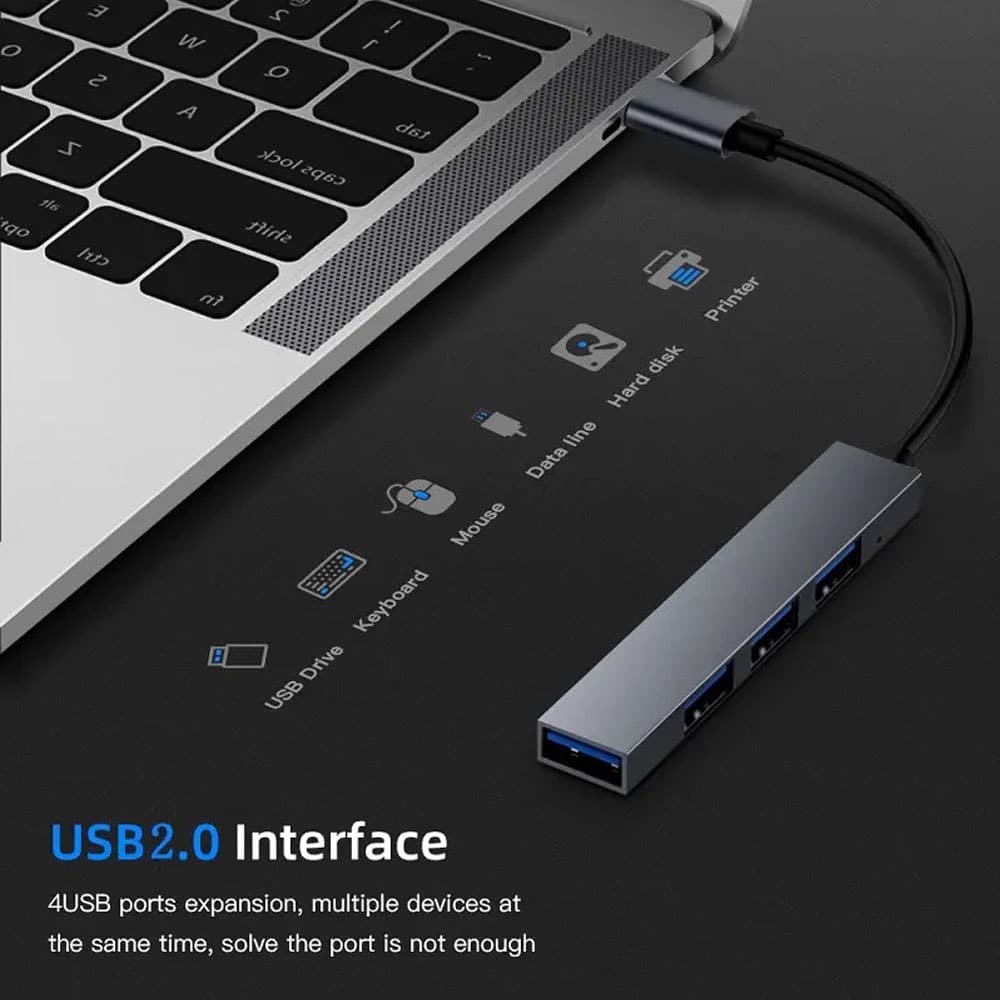 هاب 4 پورت USB-C مدل T809A هاب 4 پورت USB-C مدل T809A