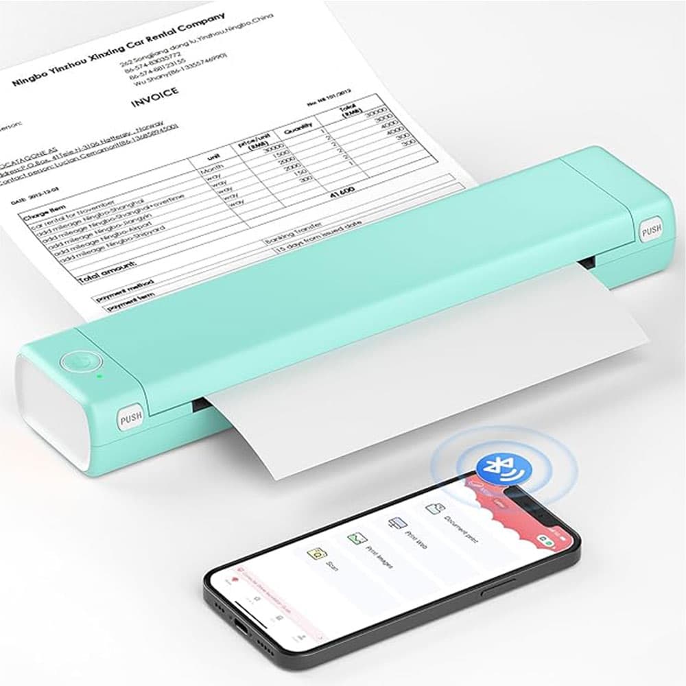 پرینتر حرارتی قابل حمل phomemo مدل M08F سایز A4 1 پرینتر حرارتی قابل حمل phomemo مدل M08F سایز A4