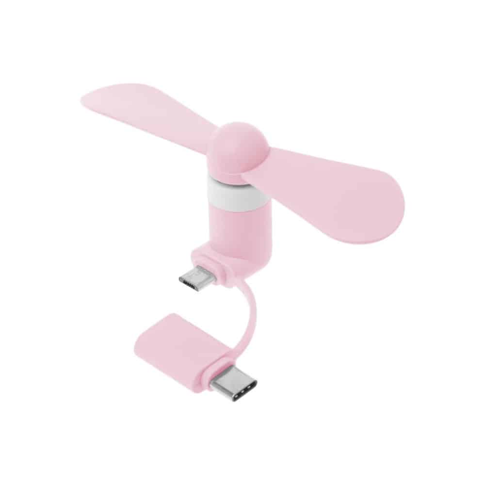 پنکه همراه Micro USB با مبدل Type-C 1 پنکه همراه Micro USB با مبدل Type-C