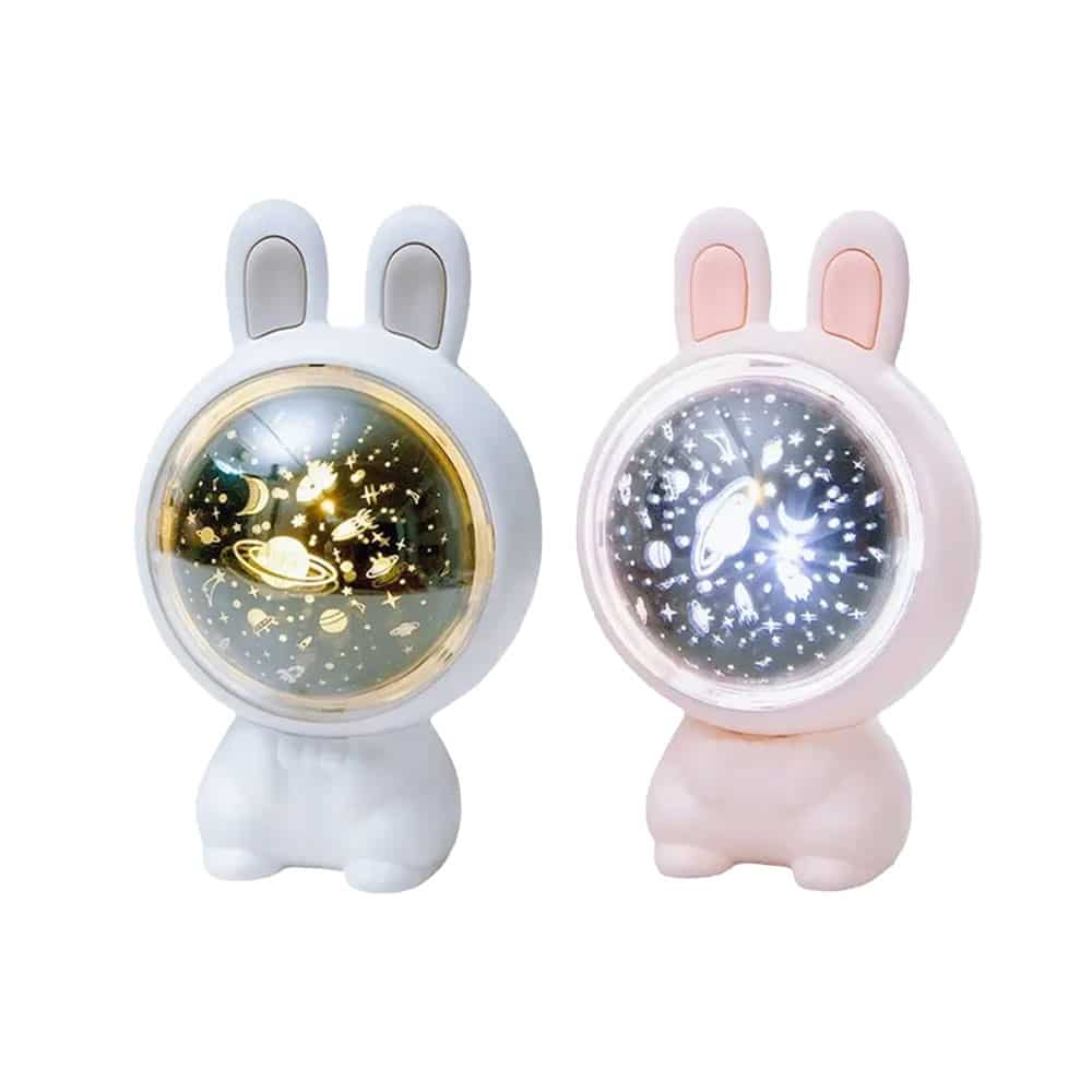 چراغ خواب کهکشانی اسپیکردار طرح خرگوش 1 چراغ خواب کهکشانی اسپیکردار طرح خرگوش