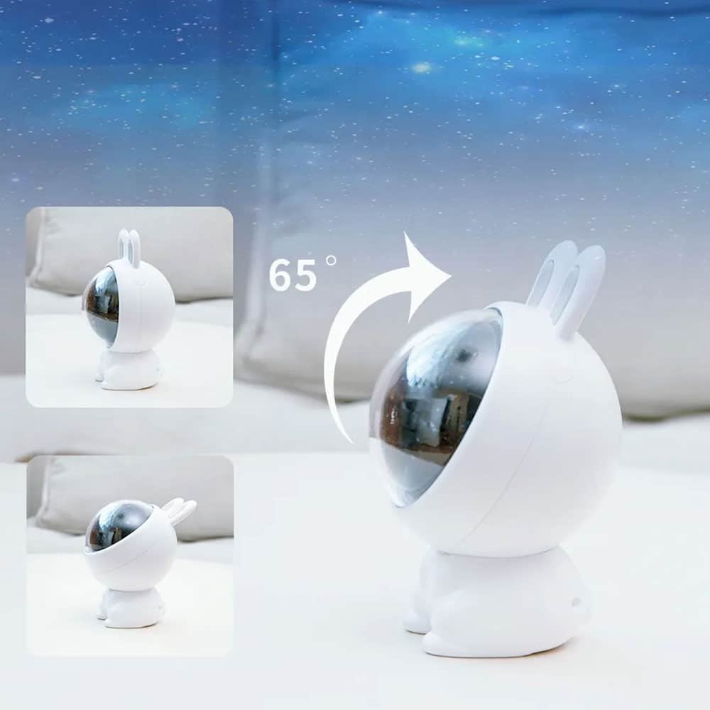 چراغ خواب کهکشانی اسپیکردار طرح خرگوش چراغ خواب کهکشانی اسپیکردار طرح خرگوش