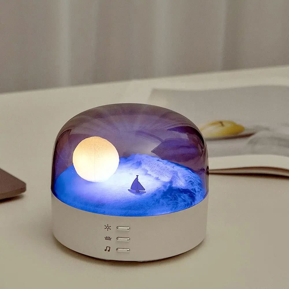 چراغ خواب فانتزی طرح دریا اسپیکر دار 3 چراغ خواب فانتزی طرح دریا اسپیکر دار