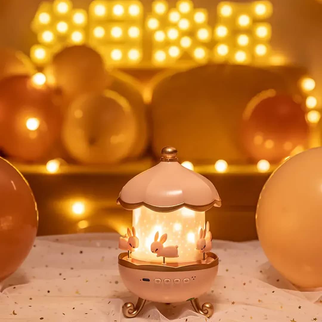 چراغ خواب کاروسل موزیکال طرح چرخ و فلک 1 چراغ خواب کاروسل موزیکال طرح چرخ و فلک