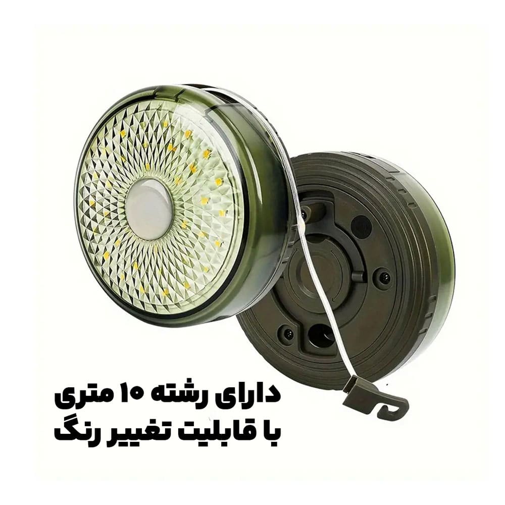 چراغ و ریسه شارژی کمپینگ پاور بانک دار 4 چراغ و ریسه شارژی کمپینگ پاور بانک دار